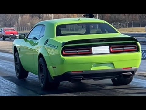 SRT Demon 170 1/4 mile on ethanol (bone stock car)