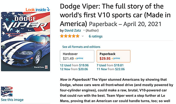 Viper book on Amazon