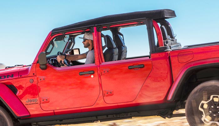 2022 Jeep Gladiator with Mopar half doors