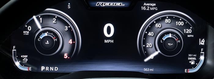 ram rebel 2500 gauges