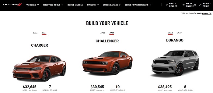 2023 Dodge Build and Price
