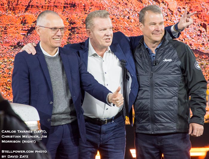 Carlos Tavares, Jim Morrison, Christian Meunier - Jeep leaders