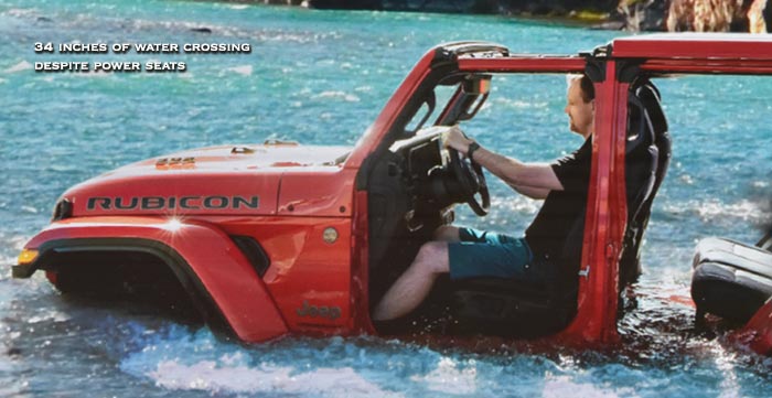 water crossing in Wrangler