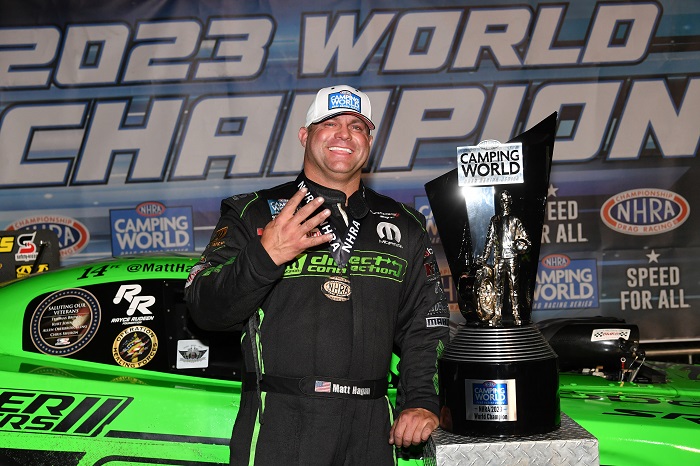 Matt Hagan 2023 NHRA Funny Car Champion