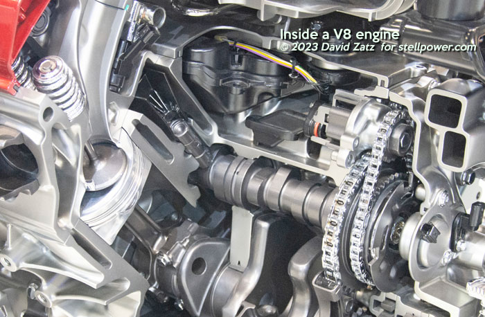 Chevrolet Corvette 6.2 LT2 V8 engine - cams, piston, valves, cam phasers