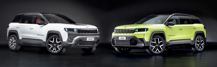 Two European Jeep Compass SUVs