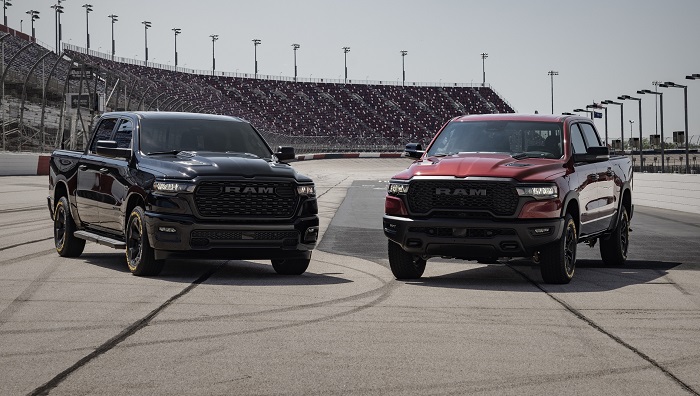 Group shot of Ram Rebel and Ram 1500 Black Express