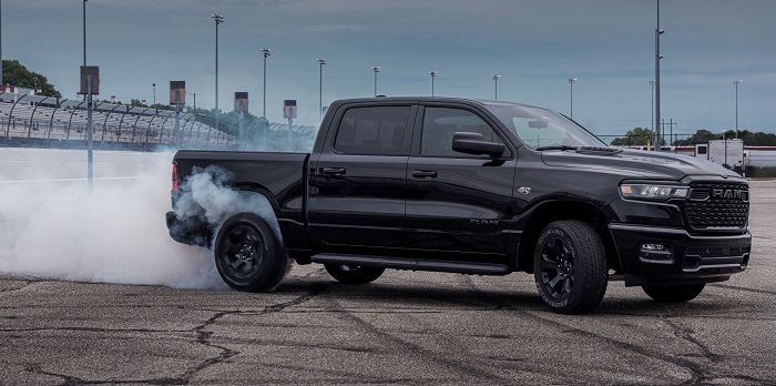 2026 Ram 1500 Black Express with HEMI® V-8 burnout