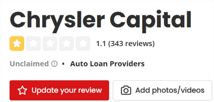 chrysler capital on yelp
